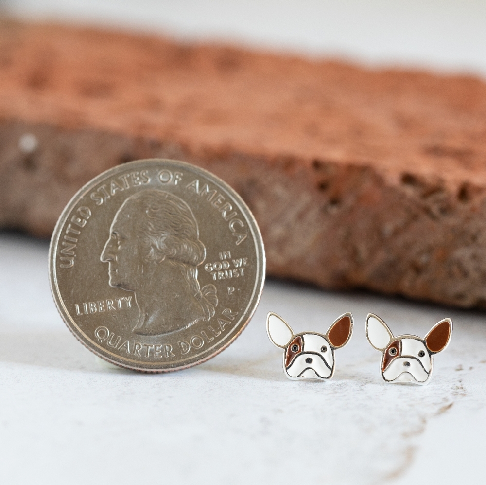 French Bulldog Stud Earrings - Only 4 left! - Picture 7 of 8